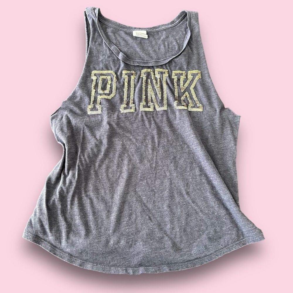 Y2K Victoria’s Secret PINK sequin tank top